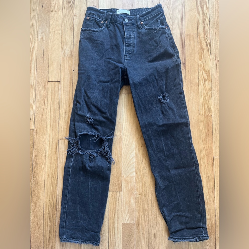 Abercrombie & Fitch Black Boyfriend Jeans